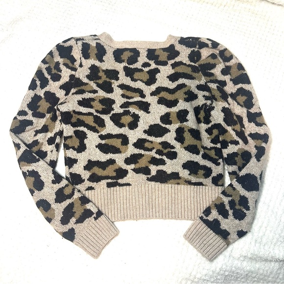 Generation Love cheetah print sweater brown and black winter fall sz small - Picture 4 of 4